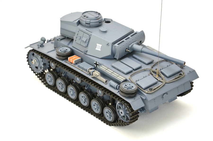 RC Panzer "Kampfwagen III" 1:16 Heng Long -Rauch&Sound - mit Stahlgetriebe und 2,4Ghz Fernsteuerung - V7.0-8601