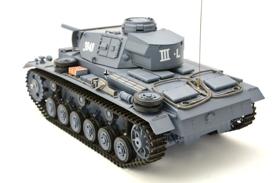 RC Panzer "Kampfwagen III" 1:16 Heng Long -Rauch&Sound - mit Stahlgetriebe und 2,4Ghz Fernsteuerung - V7.0-8610