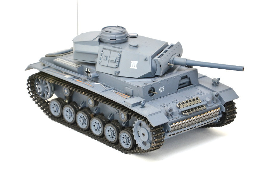 RC Panzer "Kampfwagen III" 1:16 Heng Long -Rauch&Sound - mit Stahlgetriebe und 2,4Ghz Fernsteuerung - V7.0-8602