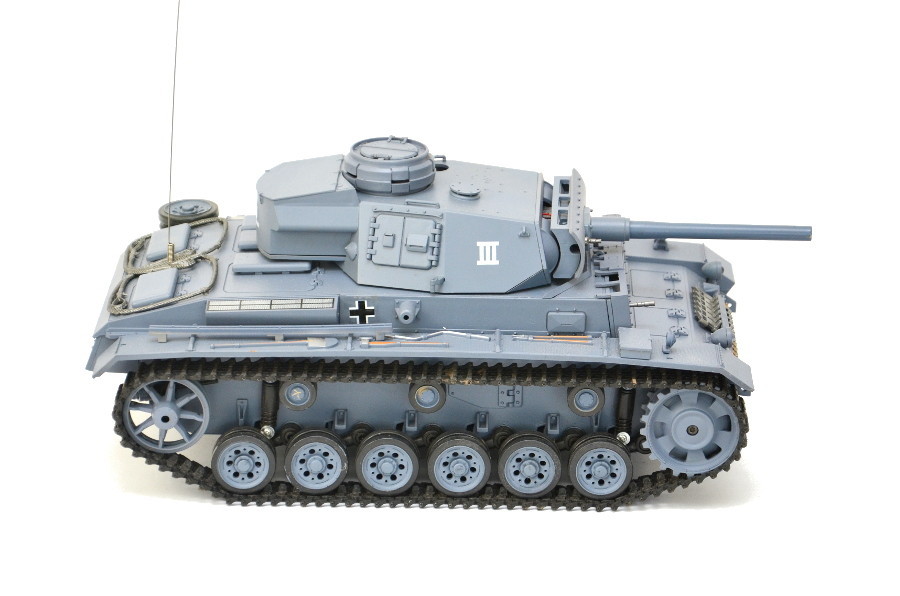 RC Panzer "Kampfwagen III" 1:16 Heng Long -Rauch&Sound - mit Stahlgetriebe und 2,4Ghz Fernsteuerung - V7.0-8603