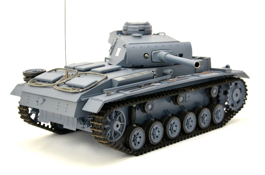 RC Panzer "Kampfwagen III" 1:16 Heng Long -Rauch&Sound - mit Stahlgetriebe und 2,4Ghz Fernsteuerung - V7.0-8611