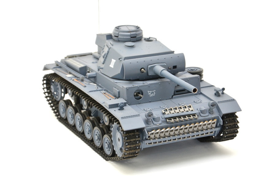 RC Panzer "Kampfwagen III" 1:16 Heng Long -Rauch&Sound - mit Stahlgetriebe und 2,4Ghz Fernsteuerung - V7.0-8605