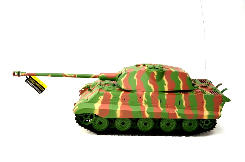 RC Panzer "Deutscher Königstiger" 1:16 Heng Long mit Rauch und Sound , Metallgetriebe und 2,4Ghz Fernsteuerung -Upgraded Version-8280