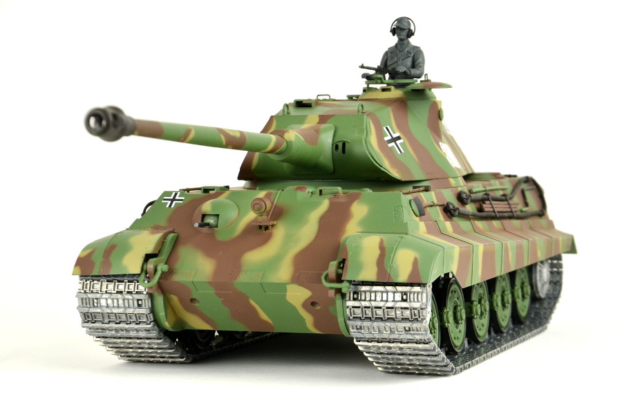 RC Panzer "Deutscher Königstiger" 1:16 Heng Long mit Rauch&Sound, Metallgetriebe,Metallketten und 2,4Ghz Funke -PRO-0