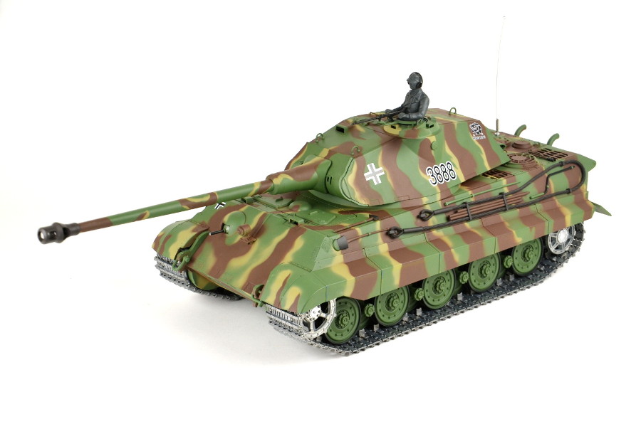 RC Panzer "Deutscher Königstiger" 1:16 Heng Long mit Rauch&Sound, Metallgetriebe,Metallketten und 2,4Ghz Funke -PRO-12226