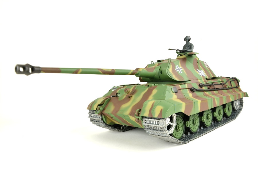 RC Panzer "Deutscher Königstiger" 1:16 Heng Long mit Rauch&Sound, Metallgetriebe,Metallketten und 2,4Ghz Funke -PRO-12211