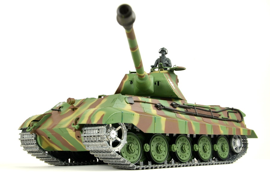RC Panzer "Deutscher Königstiger" 1:16 Heng Long mit Rauch&Sound, Metallgetriebe,Metallketten und 2,4Ghz Funke -PRO-12218