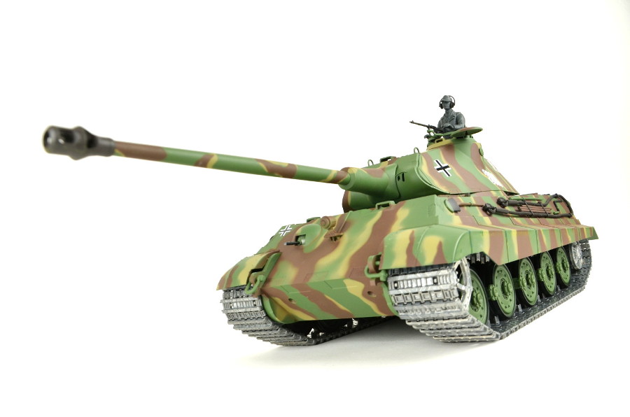 RC Panzer "Deutscher Königstiger" 1:16 Heng Long mit Rauch&Sound, Metallgetriebe,Metallketten und 2,4Ghz Funke -PRO-12215