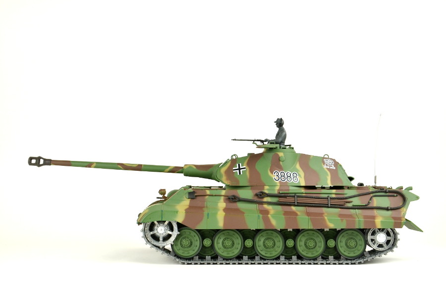 RC Panzer "Deutscher Königstiger" 1:16 Heng Long mit Rauch&Sound, Metallgetriebe,Metallketten und 2,4Ghz Funke -PRO-12222