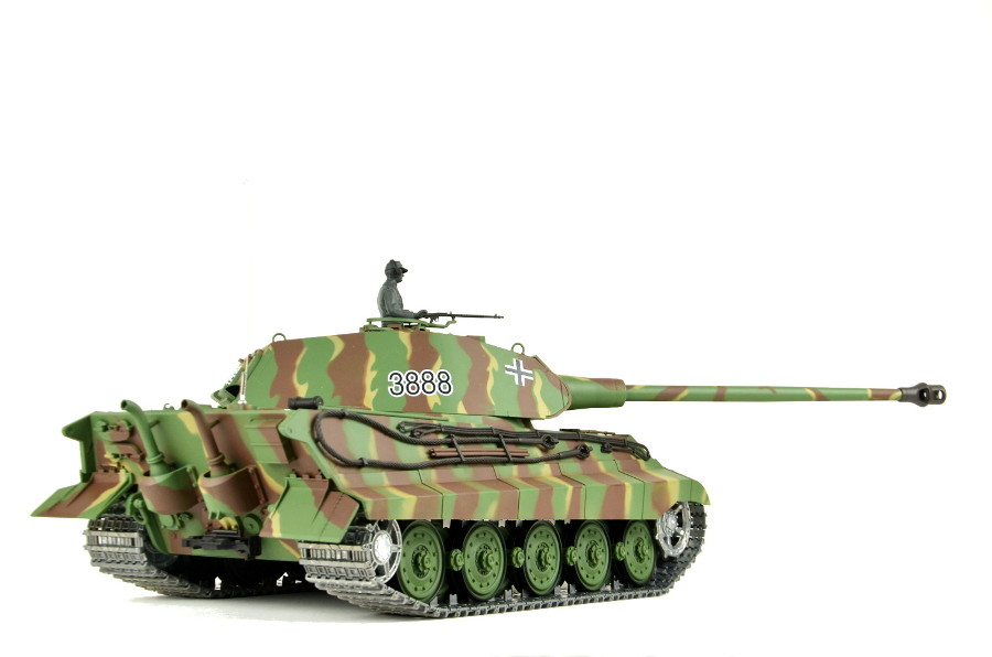 RC Panzer "Deutscher Königstiger" 1:16 Heng Long mit Rauch&Sound, Metallgetriebe,Metallketten und 2,4Ghz Funke -PRO-12216