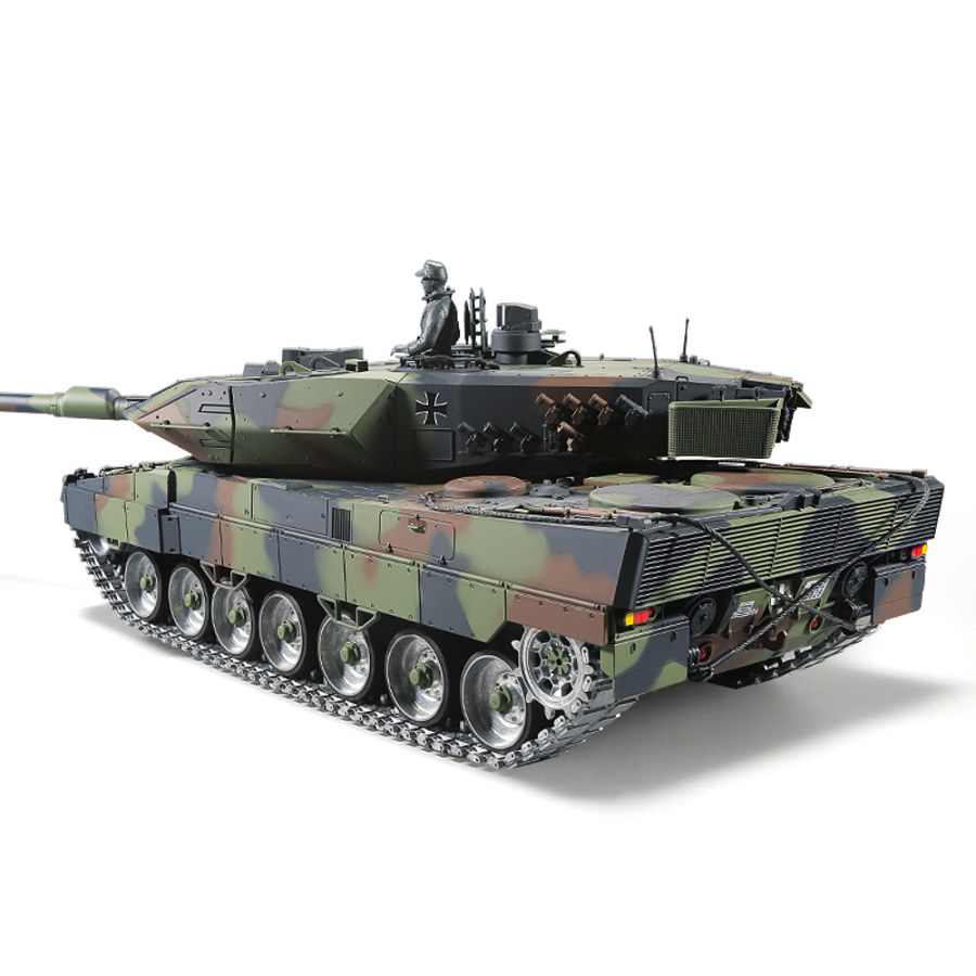 RC Panzer "German Leopard 2A6" Heng Long 1:16 mit R&S, Metallgetriebe (Stahl) und Metallketten -2,4Ghz -V 7.0 - PRO mit RRZ-14394