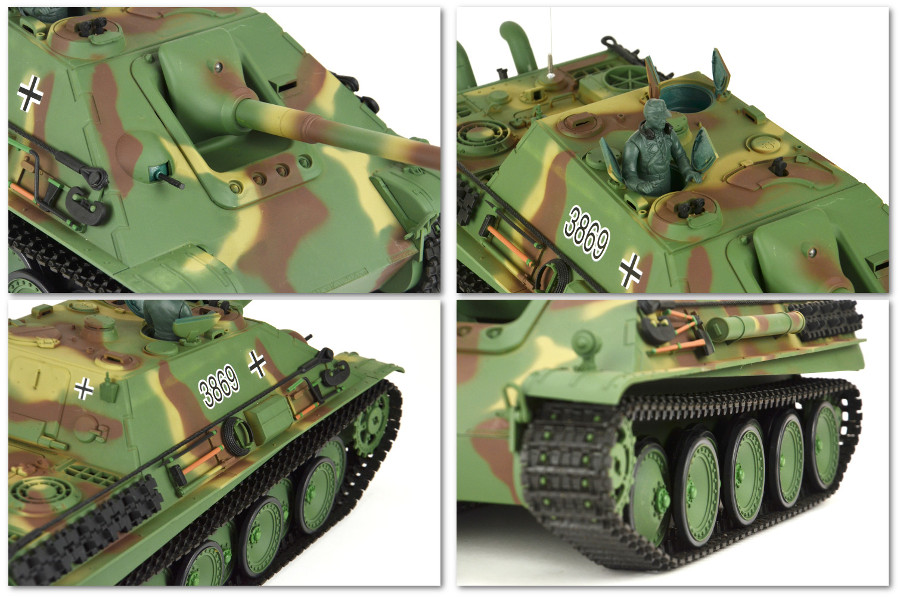 RC Panzer "Jagdpanther" Heng Long 1:16 mit Rauch&Sound und Stahlgetriebe - V7.0 - 2,4Ghz-12178