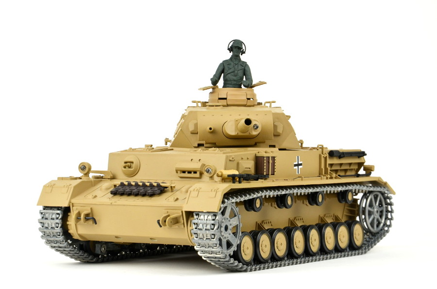 RC Panzer "Kampfwagen IV Ausf.F-1" Heng Long 1:16 Grau mit R&S+Metallgetriebe+Metallketten +2,4Ghz -PRO -V7.0-12160