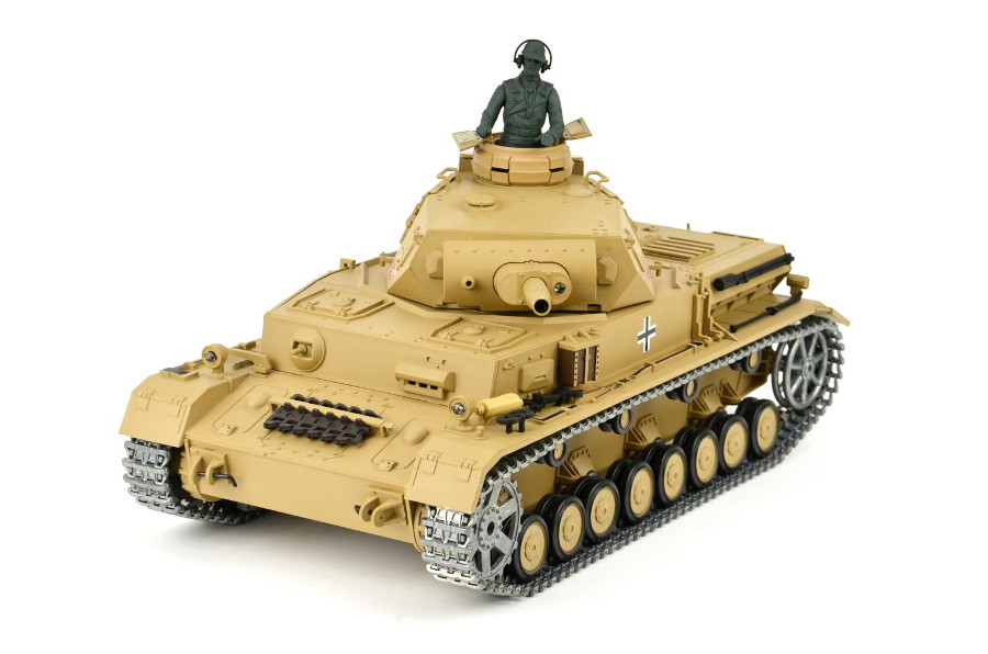 RC Panzer "Kampfwagen IV Ausf.F-1" Heng Long 1:16 Grau mit R&S+Metallgetriebe+Metallketten +2,4Ghz -PRO -V7.0-12154