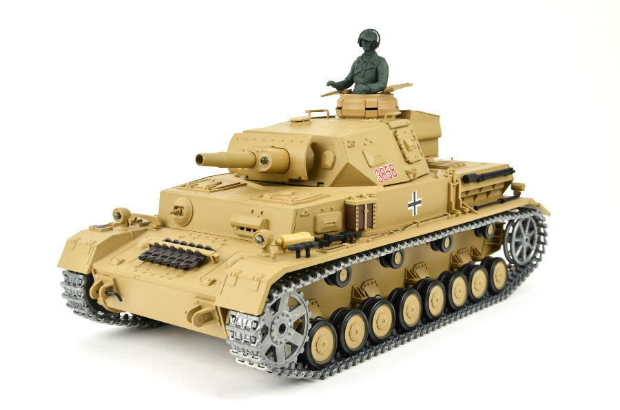 RC Panzer "Kampfwagen IV Ausf.F-1" Heng Long 1:16 Grau mit R&S+Metallgetriebe+Metallketten +2,4Ghz -PRO -V7.0-12152