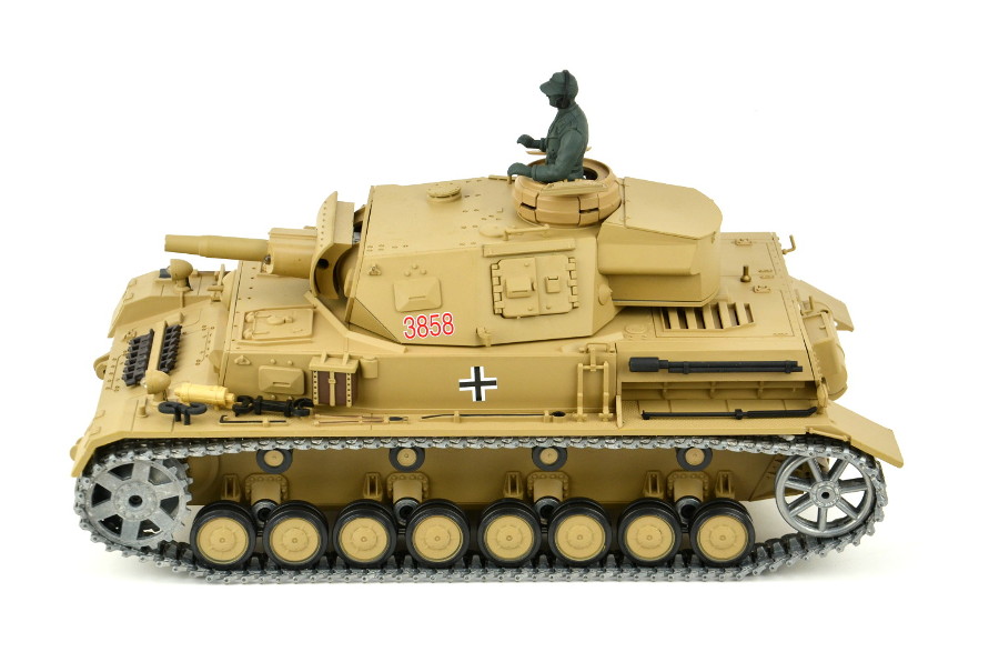 RC Panzer "Kampfwagen IV Ausf.F-1" Heng Long 1:16 Grau mit R&S+Metallgetriebe+Metallketten +2,4Ghz -PRO -V7.0-12161