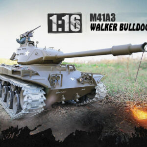 RC Panzer M41 A3 "WALKER BULLDOG" Heng Long 1:16 mit R&S, Metallgetriebe und Metallketten -2,4Ghz V7.0 -PRO-0