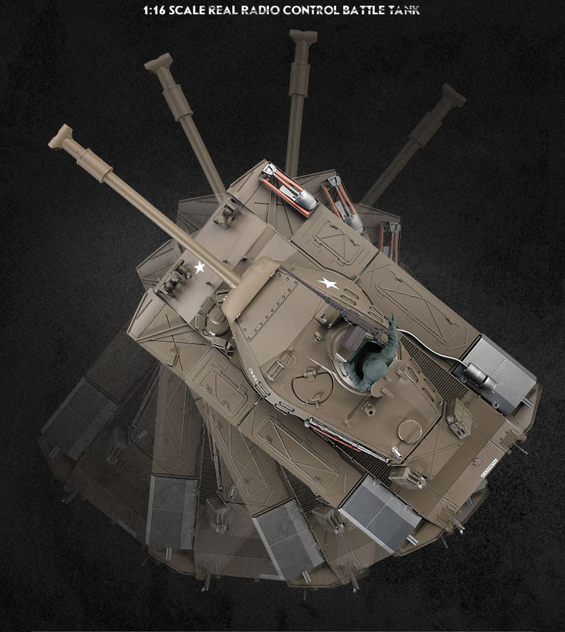 RC Panzer M41 A3 "WALKER BULLDOG" Heng Long 1:16 mit R&S, Metallgetriebe und Metallketten -2,4Ghz V7.0 -PRO-13995