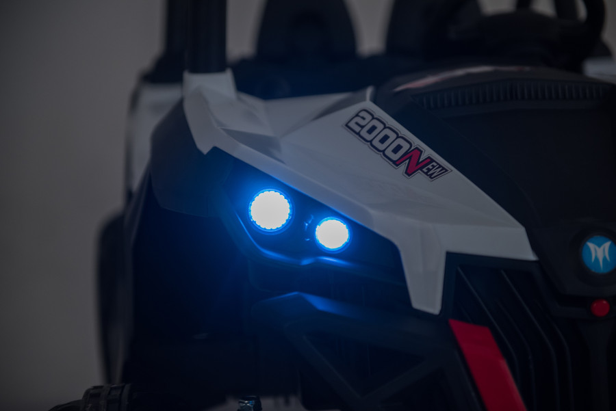 Kinderfahrzeug - Elektro Auto "Buggy 04" - 2x 12V7AH Akku,4 Motoren- 2,4Ghz, Allrad+MP3+Ledersitz+EVA-14126