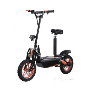 E-Scooter bis zu 40 km/h schnell - mit 25km Reichweite, 48V | 1500W | 12AH Akku, mit Sitz, Bremsen und Lichter -C002B-0