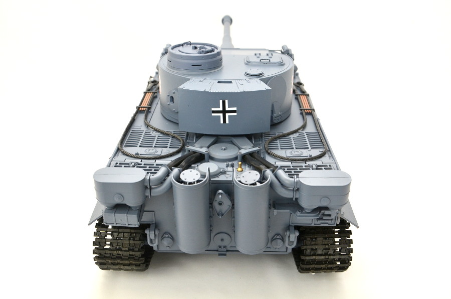 RC Panzer "German Tiger I" Heng Long 1:16 Grau, Rauch&Sound+Stahlgetriebe und 2,4Ghz -V 7.0-14857