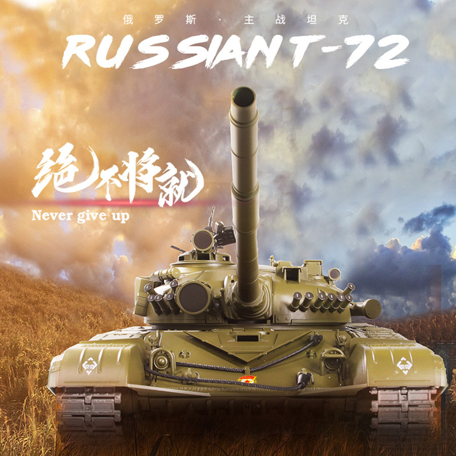 RC Panzer "Russicher T-72" Heng Long 1:16 mit Rauch&Sound und Stahlgetriebe -2,4Ghz V 7.0 - PRO-14928