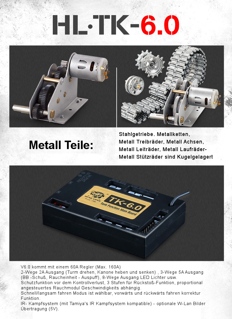 RC Panzer "Russicher T-72" Heng Long 1:16 mit Rauch&Sound und Stahlgetriebe -2,4Ghz V 7.0 - PRO-14931