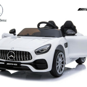 Kinderfahrzeug - Elektro Auto "Mercedes AMG GT Doppelsitzer M" - lizenziert - 12V, 2 Motoren- 2,4Ghz, MP3, Ledersitz+EVA-0
