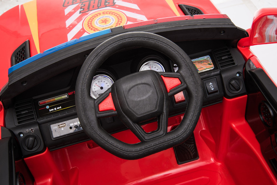 Kinderfahrzeug - Elektro Auto "Feuerwehr RR002" - 12V7AH Akku,2 Motoren- 2,4Ghz Fernsteuerung, MP3+Sirene-15173