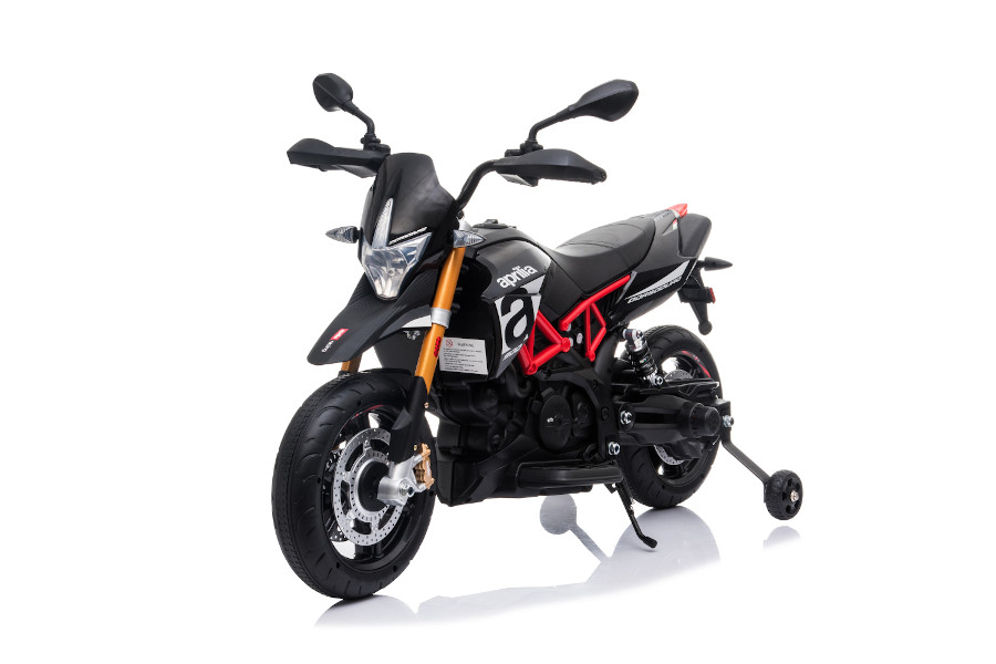 Elektro Kindermotorrad "Aprilia-900-Dorsoduro" - Lizenziert - 12V - 2 Motoren - MP3 + Leder + EVA -15294