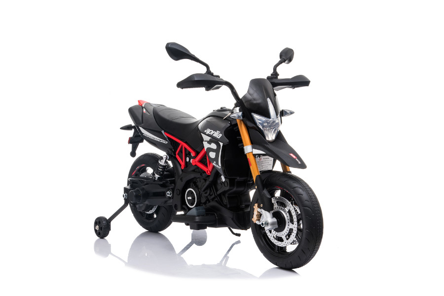 Elektro Kindermotorrad "Aprilia-900-Dorsoduro" - Lizenziert - 12V - 2 Motoren - MP3 + Leder + EVA -15296