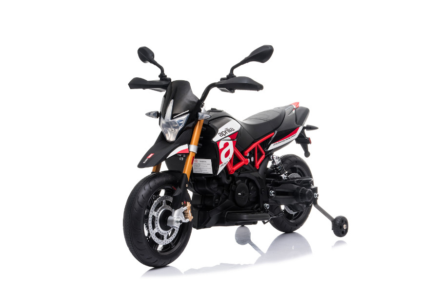 Elektro Kindermotorrad "Aprilia-900-Dorsoduro" - Lizenziert - 12V - 2 Motoren - MP3 + Leder + EVA -15295
