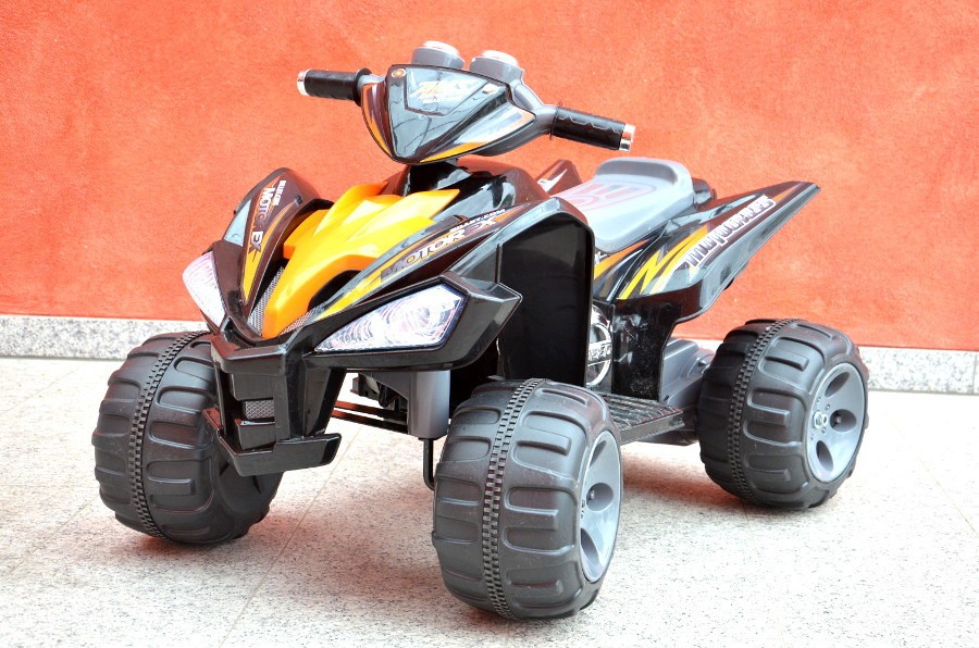 Kinderfahrzeug - Elektro Kinderquad Schwarz, 2x12V Motoren - 12V7Ah Akku-15482