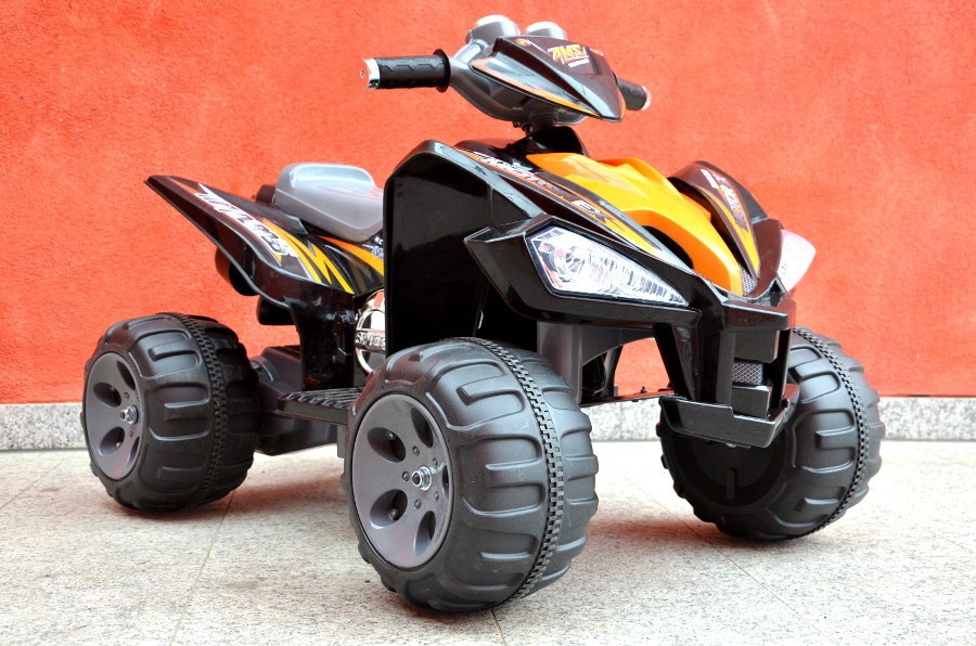 Kinderfahrzeug - Elektro Kinderquad Schwarz, 2x12V Motoren - 12V7Ah Akku-15481