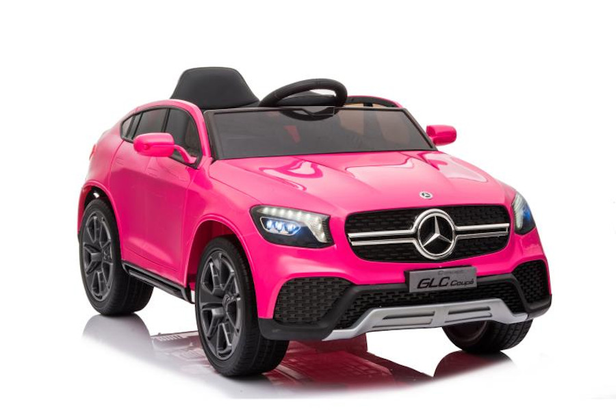 Kinderfahrzeug - Elektro Auto "Mercedes GLC" - lizenziert - 12V Akku,2 Motoren+ 2,4Ghz+Ledersitz+EVA-Pink-0