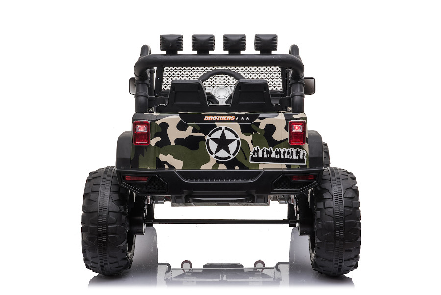 Kinderfahrzeug - Elektro Auto Offroad mit 24V Akku und 2x200W Motoren "Camouflage" 2,4Ghz+Ledersitz+EVA-15703