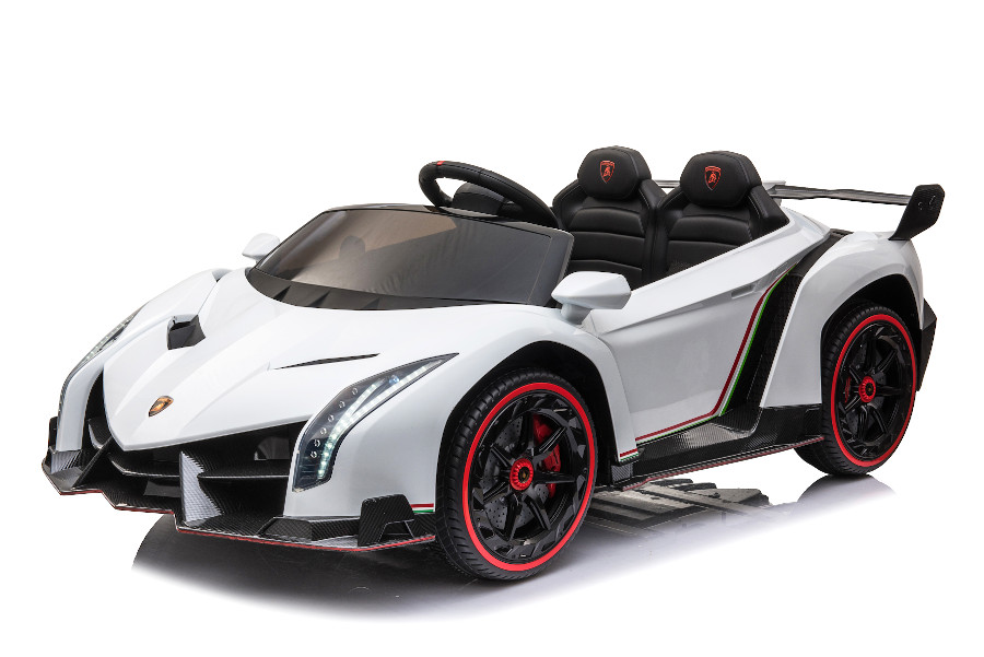 Kinderfahrzeug - Elektro Auto "Lamborghini Veneno" - lizenziert - 12V10AH, 4 Motoren- 2,4Ghz Fernsteuerung, MP3, Ledersitz+EVA+Allrad+2 Sitzer-15808