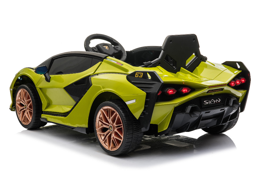 Elektro Kinderauto "Lamborghini Sian" - lizenziert - 12V Akku, 2 Motoren- 2,4Ghz Fernsteuerung, MP3, Ledersitz+EVA-15995