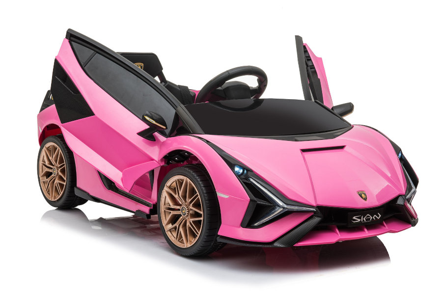 Elektro Kinderauto "Lamborghini Sian" - lizenziert - 12V Akku, 2 Motoren- 2,4Ghz Fernsteuerung, MP3, Ledersitz+EVA-17609