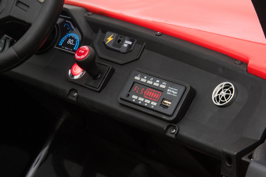 Kinderfahrzeug - Elektro Auto "Buggy 928" - 2x 12V7A Akku,4x75W Motoren- 2,4Ghz, Allrad+2 Sitzer+Ledersitz+EVA-16167