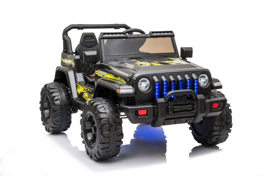 Kinderfahrzeug - Elektro Auto Offroad mit 12V10A Akku und 2x35W Motoren "Camouflage" 2,4Ghz+Ledersitz+EVA-0