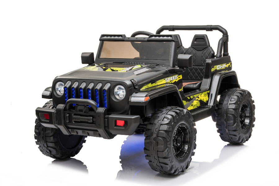 Kinderfahrzeug - Elektro Auto Offroad mit 12V10A Akku und 2x35W Motoren "Camouflage" 2,4Ghz+Ledersitz+EVA-16335