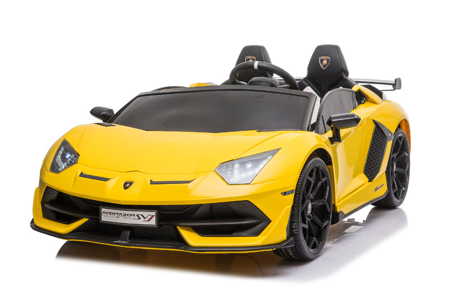 Kinderfahrzeug - Elektro Auto "Lamborghini Aventador SVJ Doppelsitzer" - lizenziert - 12V7AH, 2 Motoren- 2,4Ghz Fernsteuerung, MP3, Ledersitz+EVA+Lackiert-16545
