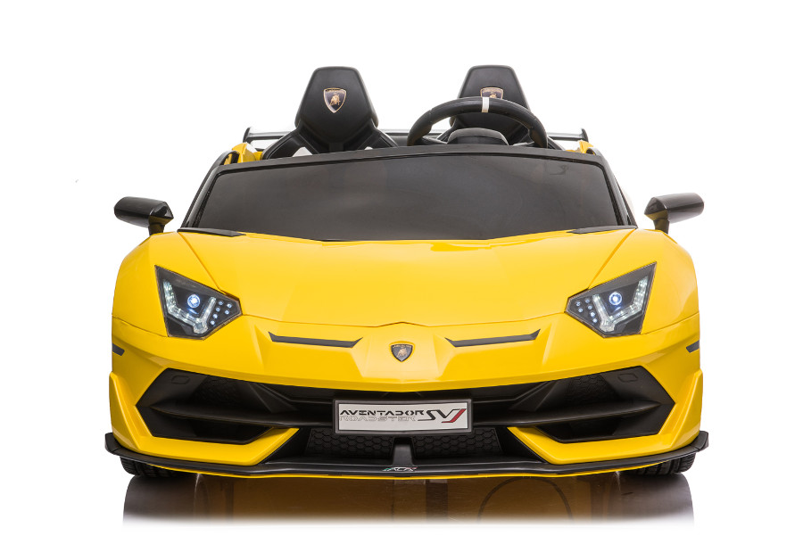 Kinderfahrzeug - Elektro Auto "Lamborghini Aventador SVJ Doppelsitzer" - lizenziert - 12V7AH, 2 Motoren- 2,4Ghz Fernsteuerung, MP3, Ledersitz+EVA+Lackiert-16544