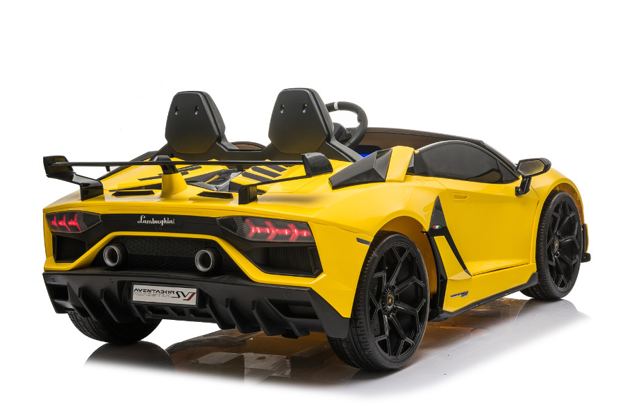 Kinderfahrzeug - Elektro Auto "Lamborghini Aventador SVJ Doppelsitzer" - lizenziert - 12V7AH, 2 Motoren- 2,4Ghz Fernsteuerung, MP3, Ledersitz+EVA+Lackiert-16550
