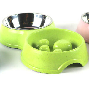 Hundenapf mit Metallwasserschüssel-0