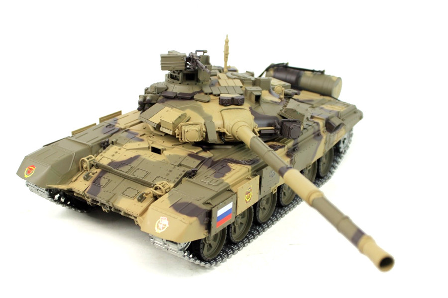 RC Panzer "Russland T90" Heng Long 1:16 mit Rauch&Sound + 2,4Ghz mit Stahlgetriebe und Metallketten V7.0 - Upg-A-16628