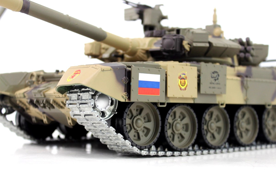 RC Panzer "Russland T90" Heng Long 1:16 mit Rauch&Sound + 2,4Ghz mit Stahlgetriebe und Metallketten V7.0 - Upg-A-16629