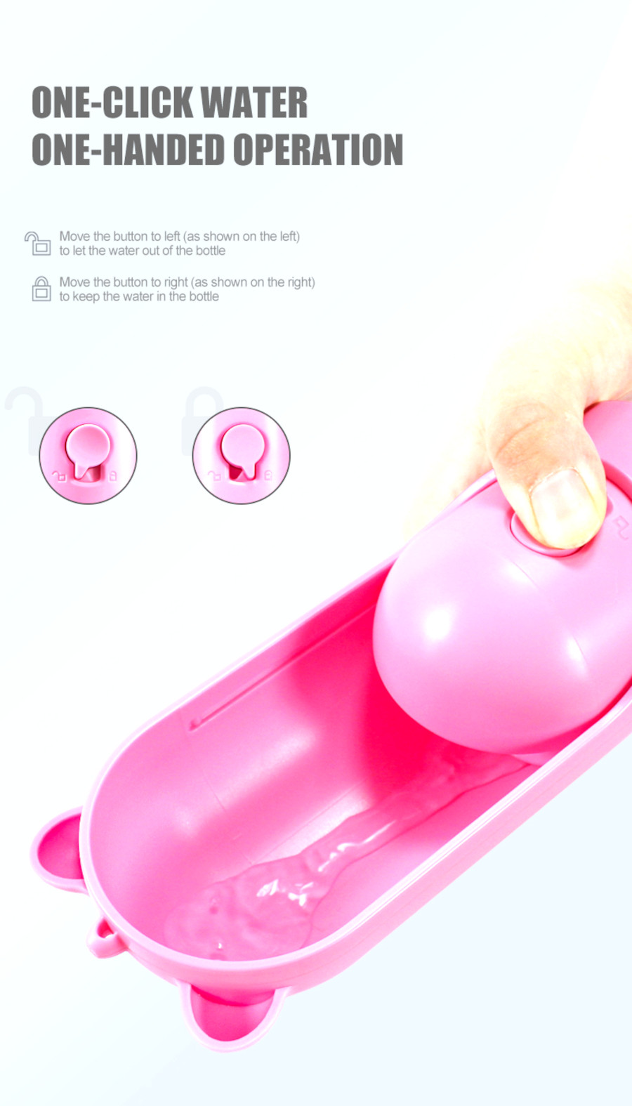 Haustier Trinkflasche to Go - 250 ml mit Ersatzfutterbehälter-16959