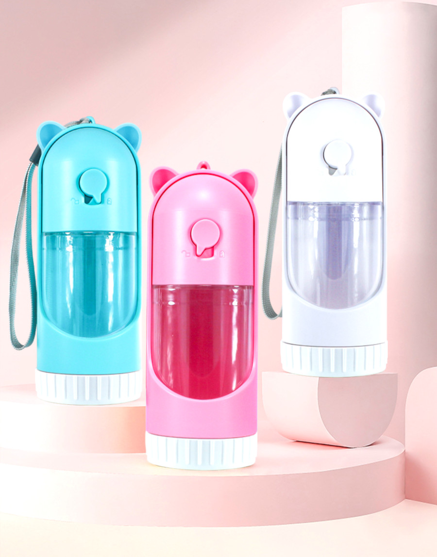 Haustier Trinkflasche to Go - 250 ml mit Ersatzfutterbehälter-16961